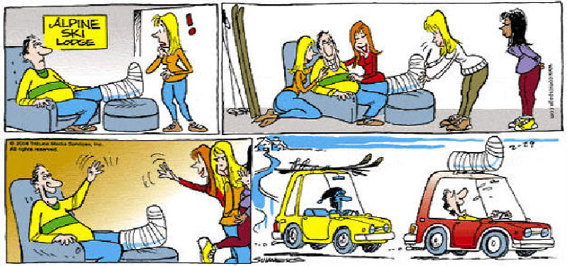 Skieur blesse-humourenvrac