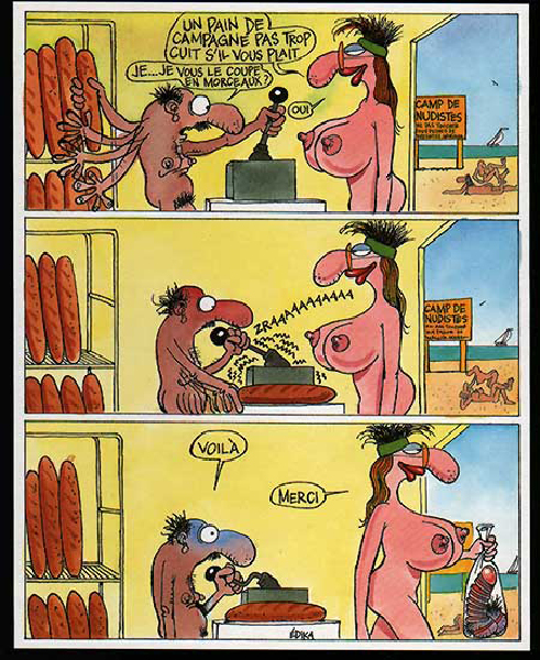 humour Boulanger naturiste